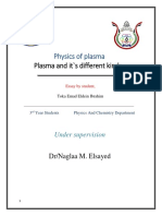 Physics of Plasma: Plasma and It's Different Kinds