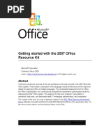 Getting Started With The 2007 Office Resource Kit: Office IT and Servers User Assistance