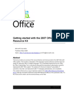 Getting Started With The 2007 Office Resource Kit: Office IT and Servers User Assistance