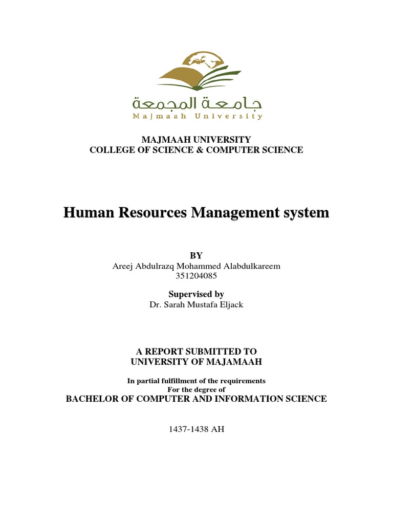 Human Resources Management System Report | PDF | Human Resource ...