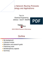 Mobile Ad-Hoc Network Routing Protocols: Methodology and Applications