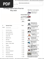 TVS Wego Spare Parts Price List May 2020 PDF