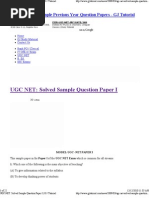 UGC NET - Solved Sample Question Paper I - G J Tutorial