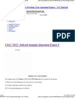 UGC NET - Solved Sample Question Paper I - G J Tutorial