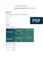 Ejercicios Sobre Reacciones Rédox