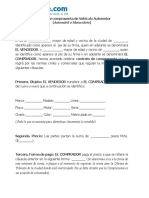 modelo contrato compraventa Vehículos, motocicletas