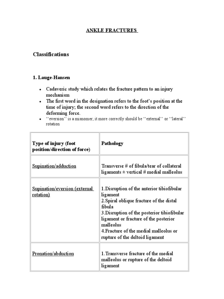 Ankle Fractures | Download Free PDF | Ankle | Anatomical Terms Of Motion