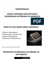 Clase 1, Historia Biomateriales
