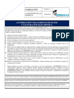 (Definitivo) Autorización Tratamiento de Datos y Facturación Electrónica