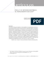 La Política y Su Devenir Histórico en El Pensamiento de Kant