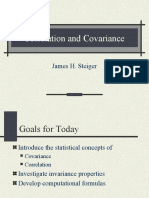 Correlation and Covariance: James H. Steiger