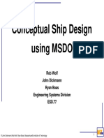 Conceptual Ship Design Using MSDO