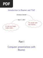 Introduction To Beamer and Tikz: Christian Schnell