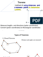 Traverse: Using Distances and Directions of Lines Between Points