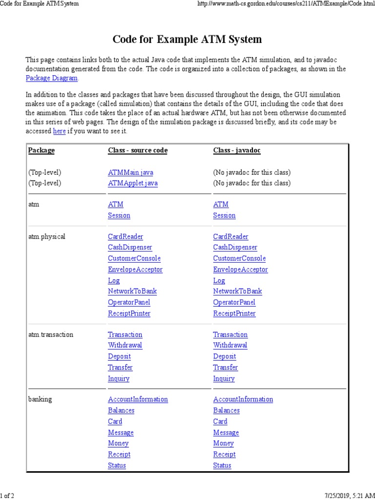ATM Machine 5 | PDF | Automated Teller Machine | Java (Programming ...