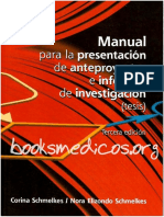Manual para La Presentacion de Anteproyectos e Informes de Investigacion