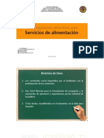 Tema 5. Marco Regulatorio Alimentario para Los Servicios de Alimentación