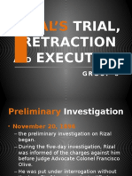 Trial, Retraction Execution: Rizal'S