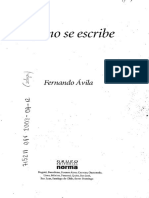 Cómo se escribe. Fernando Ávila