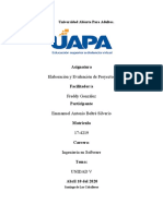 UNIDAD V Elavoracion y Evaluacion de Proyectos I