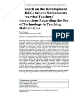 Research On The Development of Middle School Mathematics Pre Service Teachers Perceptions Regarding 4515 PDF