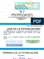 Potenciació NY Propiedades: Lic. Jhoana Alexandra Trujillo C. Matemáticas Grado 7