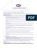 Afl Coaches Code of Conduct - 2013 PDF