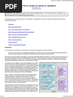 A Practical Guide To Critical Thinking