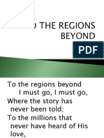 To The Regions Beyond