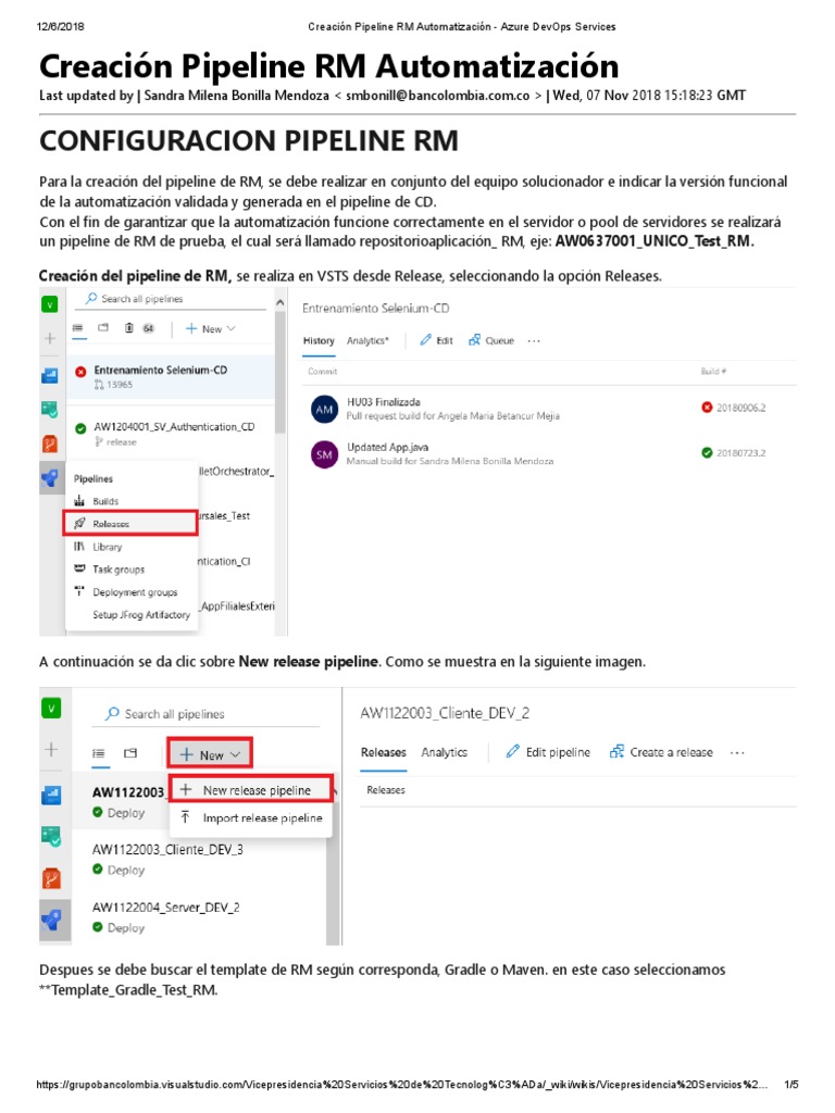 Creación de Pipeline RM en Azure DevOps | PDF | Ingeniería de software ...