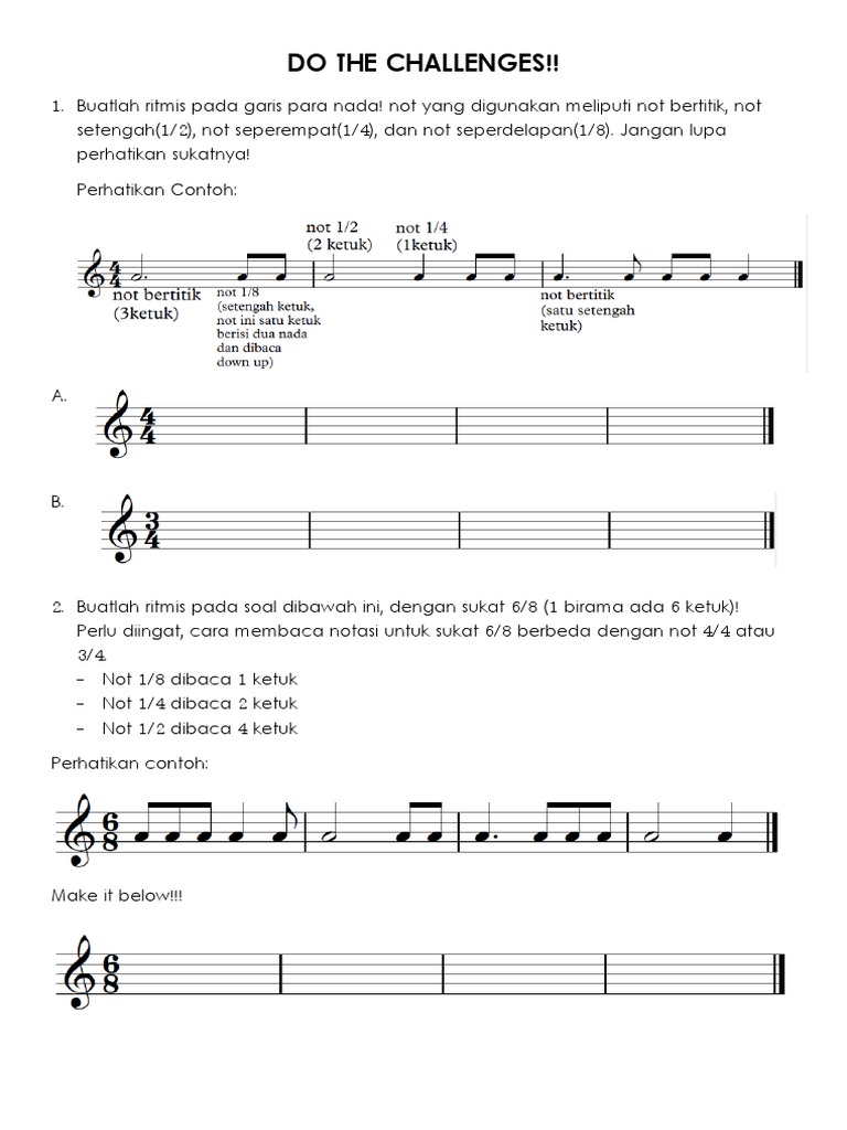 Tantangan Notasi Musik dan Ritme | PDF