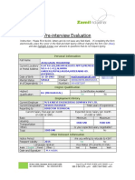 Zamil Pre Interview Evaluation Form