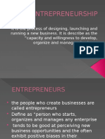 ENTREPRENEURSHIP