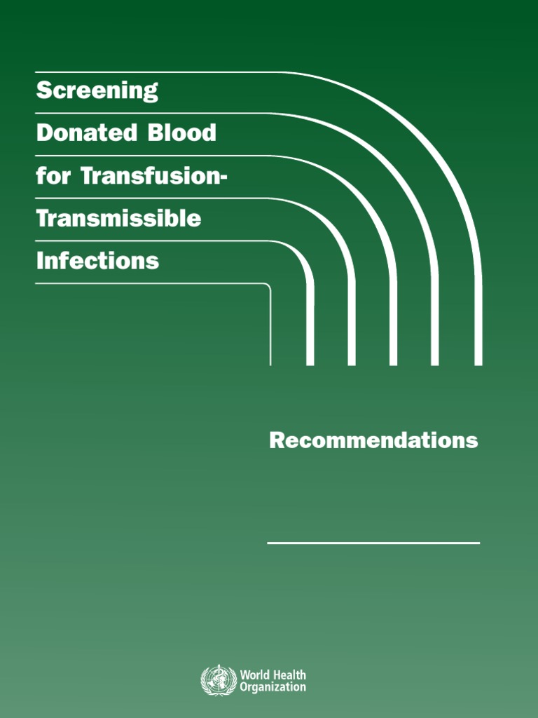 Screening Donated Blood For Transfusion | PDF | Blood Donation | Blood ...