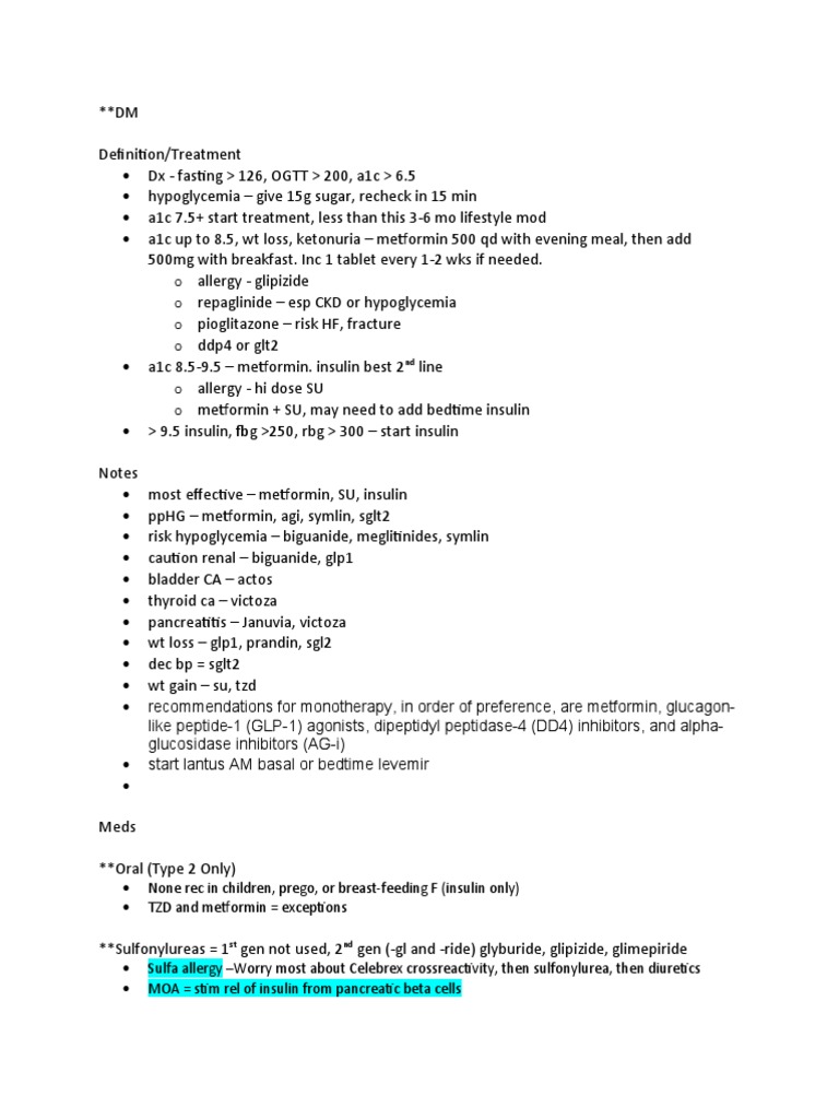 DM Guide PDF Pharmacology Endocrine System