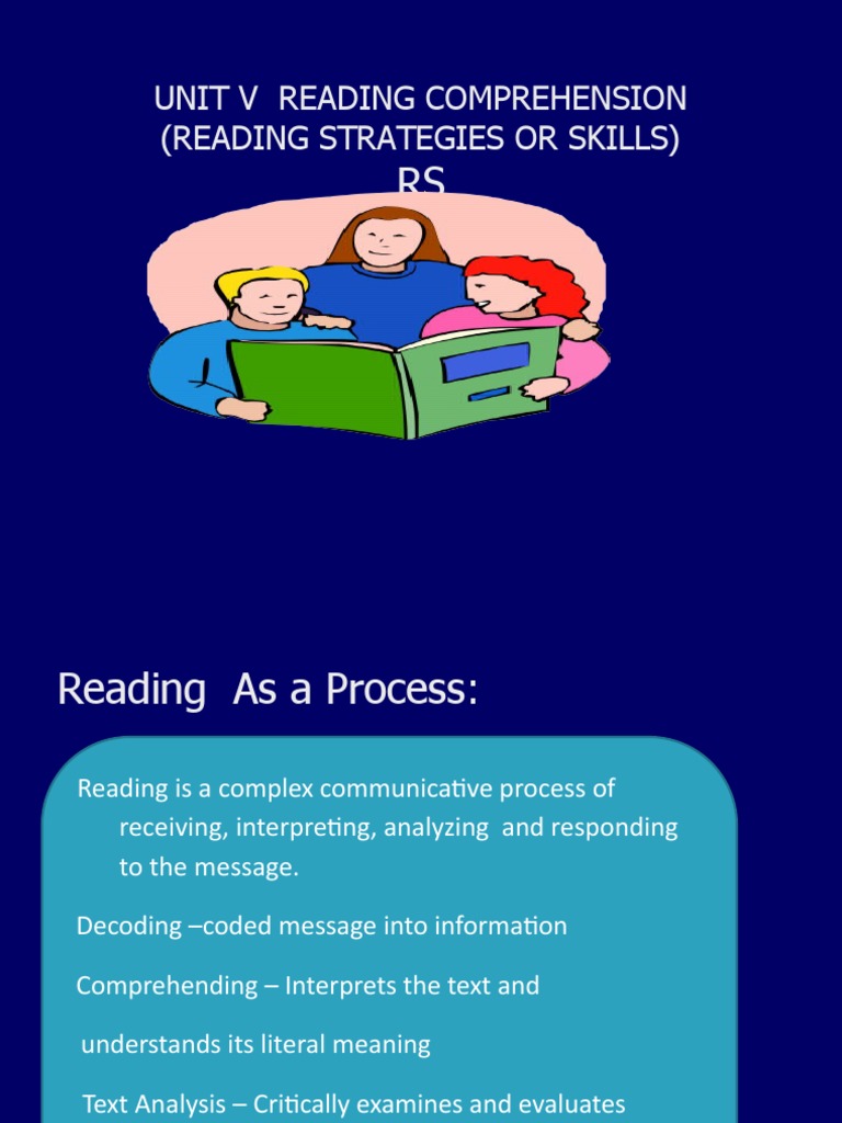 Unit V Reading Comprehension Final | PDF | Speed Reading | Reading ...