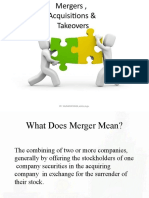 Mergers Acquisitions and Takeovers