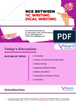 Difference Between Scientific Writing and Medical Writing