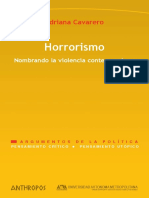 CAVARERO, ADRIANA - Horrorismo. Nombrando la violencia contemporánea (Barcelona, Anthropos, 2009, Traducción de Saleta de Salvador Agra).pdf