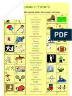 Nothing But Sports!: Write The Names of The Sports Under The Correct Pictures