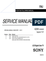 сервис мануал на английском Sony KDL-22BX320 шасси AZ2EK 9-888-407-03 PDF