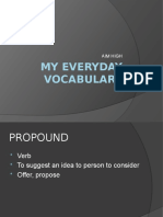 My Everyday Vocabulary - 38 words to expand your word power