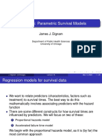 Lecture 16: Parametric Survival Models: James J. Dignam
