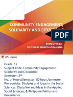 Community Engagement, Solidarity and Citizenship: Presented By: Ms Teresa Orbeta Addangna