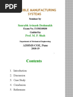 Flexible Manufacturing Systems: Saurabh Avinash Deshmukh