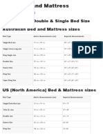 Bed Sizes and Mattress Dimensions