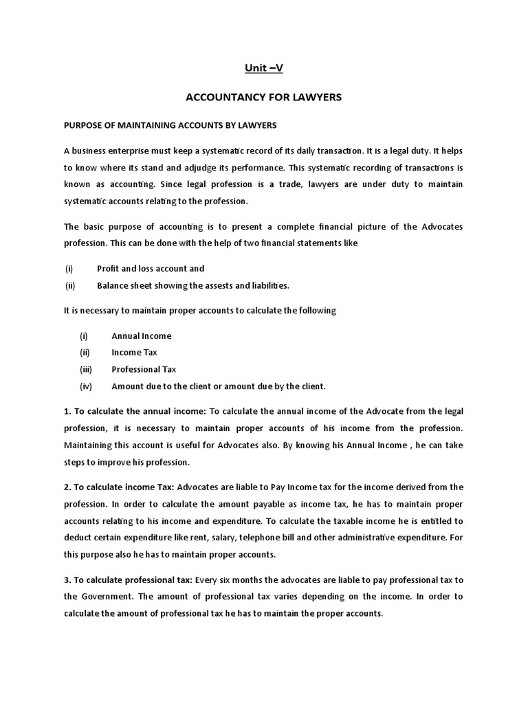 Professional Ethics Notes Accountancy For Lawyers Pdf Bookkeeping