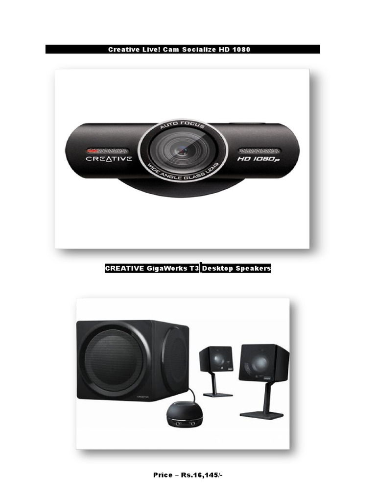 Creative GigaWorks T3 Speaker Specs | PDF