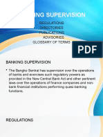 Banking Supervision: Regulations Directories Publications Advisories Glossary of Terms