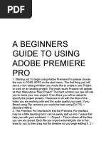 A Beginners Guide To Using Adobe Premiere Pro